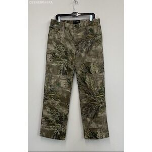 Realtree‎ Trousers Adult Brown Carpenter Camo Canvas Pant Work Wear Mens - 36x34